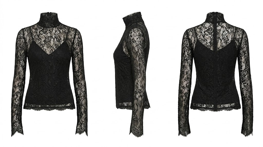 Lace High Neck