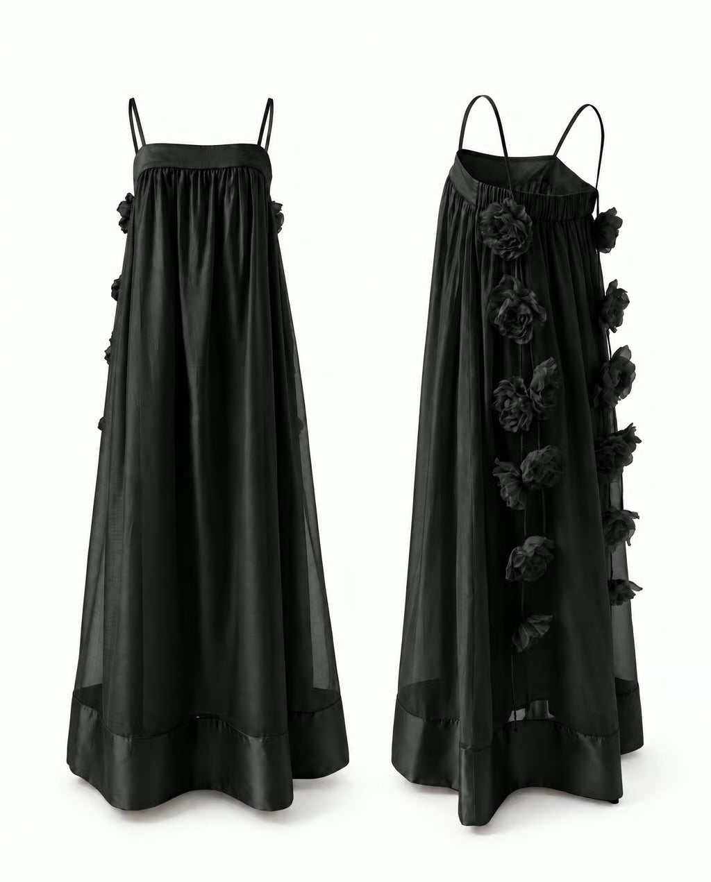 Floral Satin Maxi